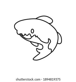 goblin fish icon vector illustration