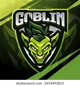 Goblin head esport mascot logo design