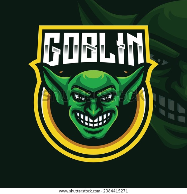 Goblin Head Mascot Gaming Logo Template Stock Vector (royalty Free 