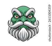 goblin head mascot vector illustration evil goblin design
