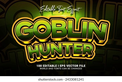 goblin hunter editable text effect