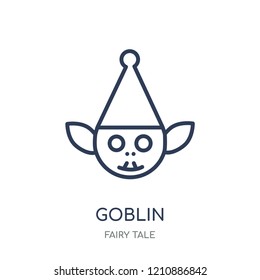 Goblin icon. Goblin linear symbol design from Fairy tale collection. Simple outline element vector illustration on white background.