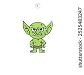 Goblin icon symbol vector illustration isolated on white background