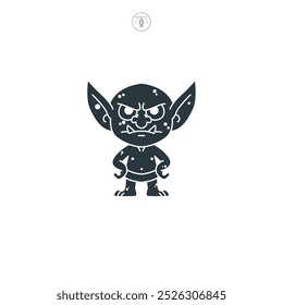 Goblin icon symbol vector illustration isolated on white background