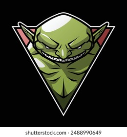 Goblin icon for your e-sport logo, game icon, or tabletop RPG token.