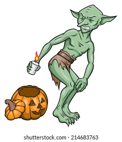 Goblin Lighting a Fart