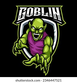 goblin mascot logo design vector with modern illustration concept