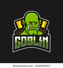 Goblin Mascot Sport Logo Vector Template