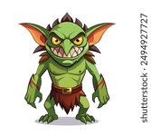 a goblin monster, white background