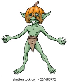Goblin with Pumpkin Helmet