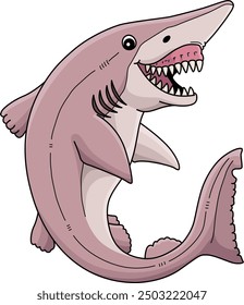 Goblin Shark Cartoon farbige Clipart-Illustration