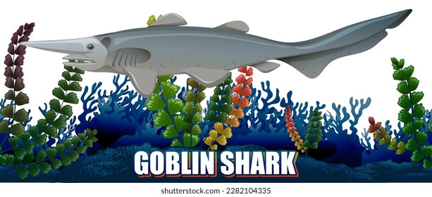 Goblin Shark Deep Sea Creature illustration