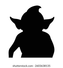 Goblin silhouette image with a white background 5.eps