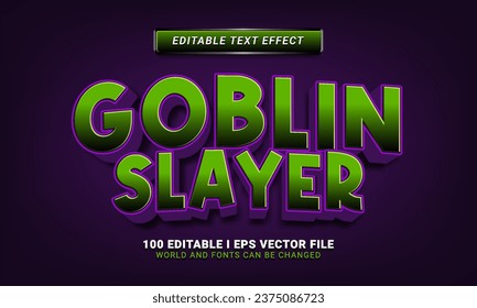 goblin slayer 3d style text effect