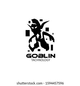 Goblin and technology logo design