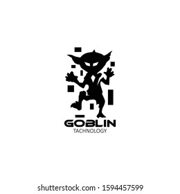 Goblin and technology logo design