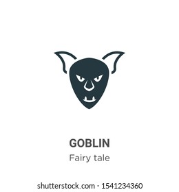 Goblin vector icon on white background. Flat vector goblin icon symbol sign from modern fairy tale collection for mobile concept and web apps design.