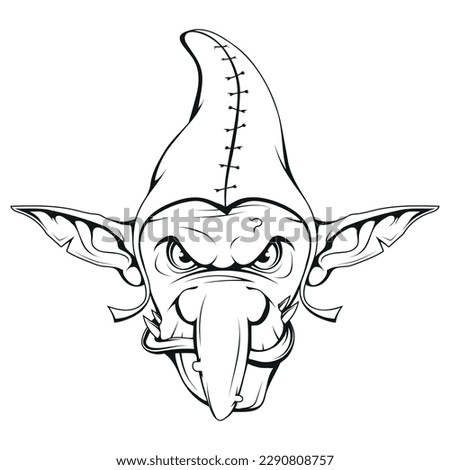 Goblin. Vector illustration of a sketch  troll . Fantasy medieval Stock photo © 