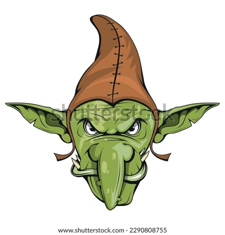 Goblin. Vector illustration of a troll . Fantasy medieval Stock photo © 