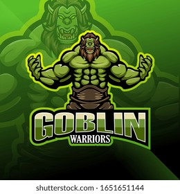 Goblin warrior esport mascot logo