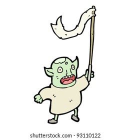 caricatura de la bandera ondulante