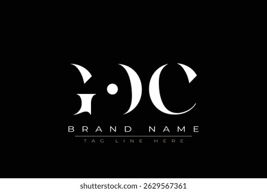 GOC abstract letter logo design. This logo is designed by three abstract letters.