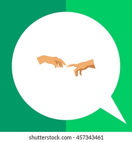 God and Adams Hands Icon