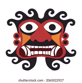 God Ai Apaec. Cutthroat God of the Mochica culture. Aiapaec. Punishing God tattoo. Deity. Peru.