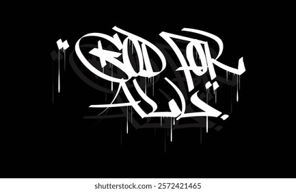 GOD FOR ALL graffiti tag style design