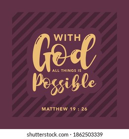 With God All Things Possible