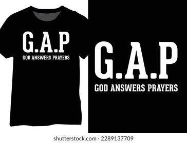 God Answers Prayers, GAP Vector Design