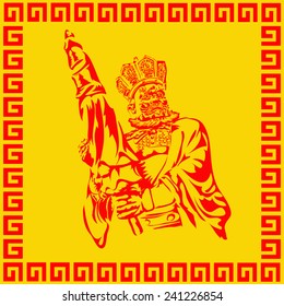 God asian art vector.