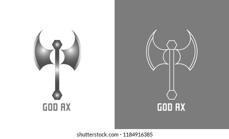 God ax logo. Simple illustration of the god ax vector logo for the web.