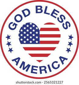 God Bless America, American Flag, American Heart, Honoring All Who Served, Patriotic, In Honor of our Heroes, Military, Soldier, American Star, Veteran, Veterans Day, Stripes, USA, Eagle, Vector, Logo