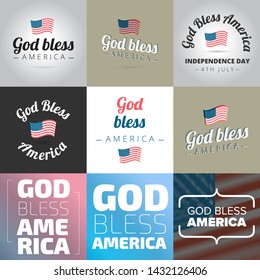 God Bless America Banners Set