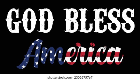 God Bless America Flag Design