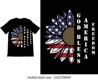 GOD Bless America Freedom T-Shirt Vector, Fourth Of July Shirt, Patriotic Shirt, Independence Day Shirts, Patriotic Family Shirts, Memorial Day.
