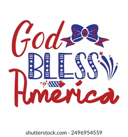 God bless America funny vector design