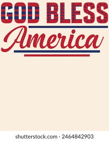God bless America Graphic Design