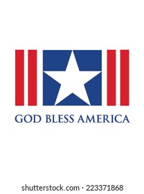 God Bless America Icon - Vector