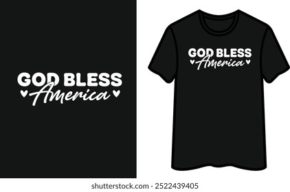 Deus Abençoe a América. Design de camiseta Patriot Day