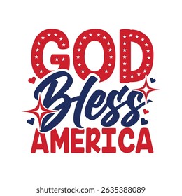 Deus abençoe a América Fé Patriótica Design