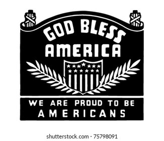 God Bless America - Retro Ad Art Banner