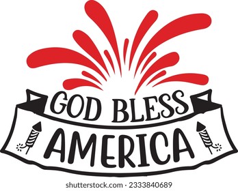 God Bless America  SVG Design