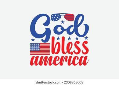 god bless america svg t-shirt design