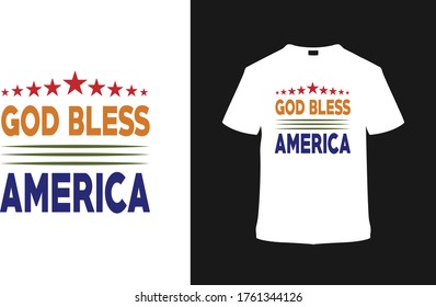 God Bless America t shirt design, 4th july t shirt, vintage, apparel, vector, emblem, template, eps, typography