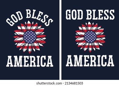 God bless America t shirt design