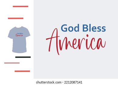 God bless America t shirt design