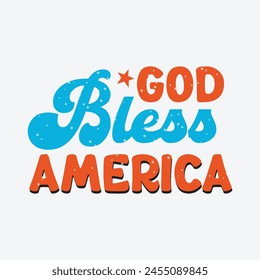 God Bless America T-Shirt Sublimation Design