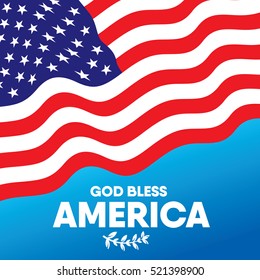 God Bless America Vector